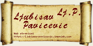 Ljubisav Pavičević vizit kartica